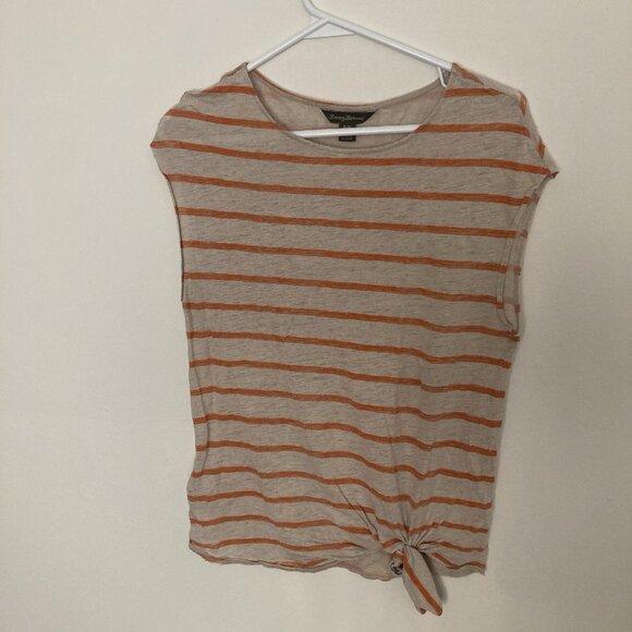 Tommy Bahama Womens 100% Linen Shirt Striped Sleeveless Size S - Picture 1 of 6